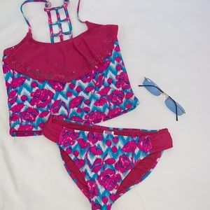 YMI Girls' Fiesta Tankini